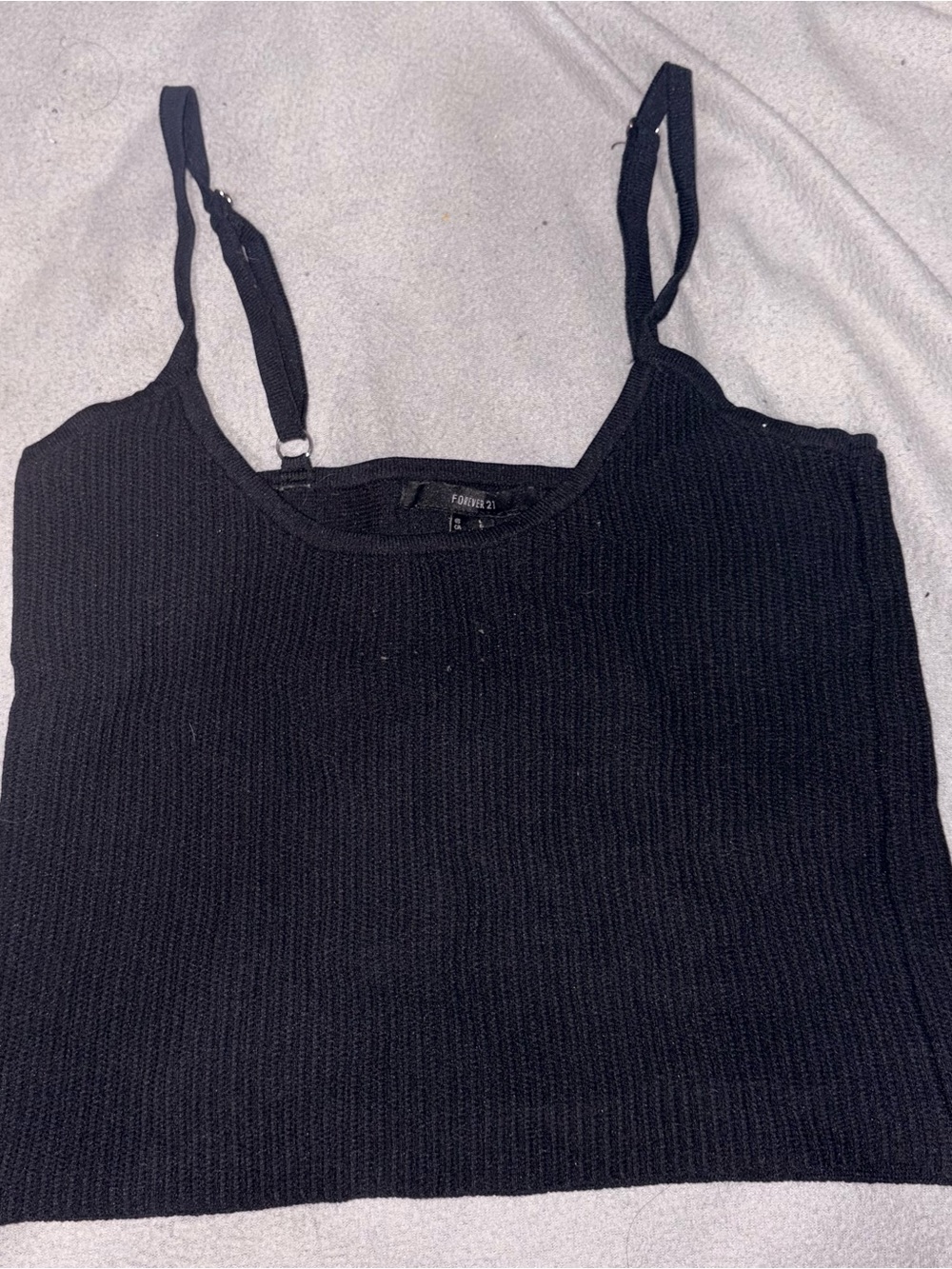Forever 21 Black Ribbed Tank